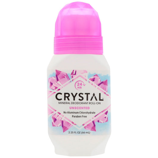 Crystal Mineral Body Deodorant Roll-On, Unscented 2.25 oz (Pack of 6) Beauty and Personal Care Crystal Essence