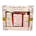 Crabtree & Evelyn EVELYN ROSE Hand Therapy, Bar Soap, Body Mist Gift Set - Full Size Beauty & Personal Care Crabtree & Evelyn