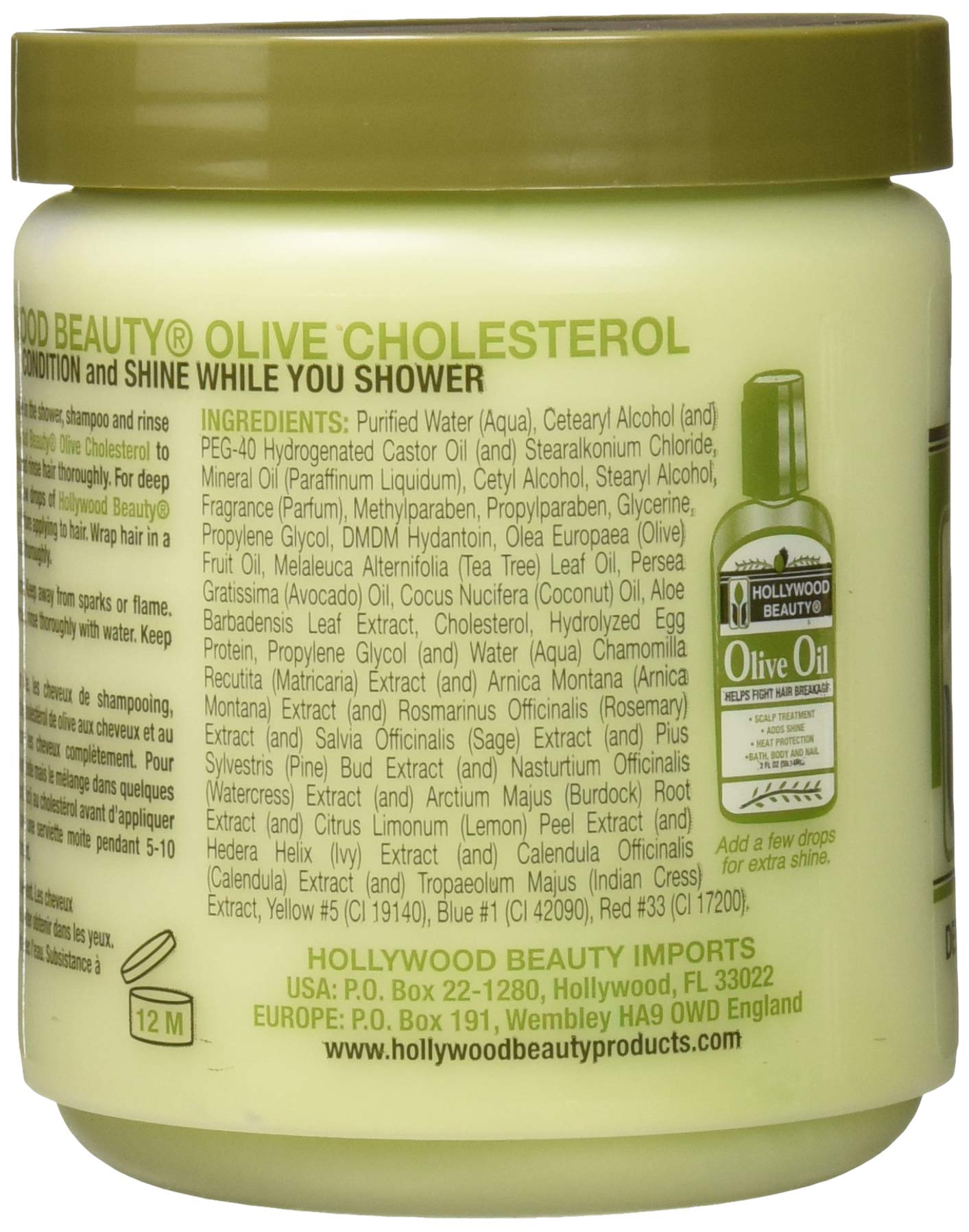 Hollywood Beauty Olive Cholesterol, 20 oz (Pack of 2) Beauty & Personal Care Hollywood Beauty