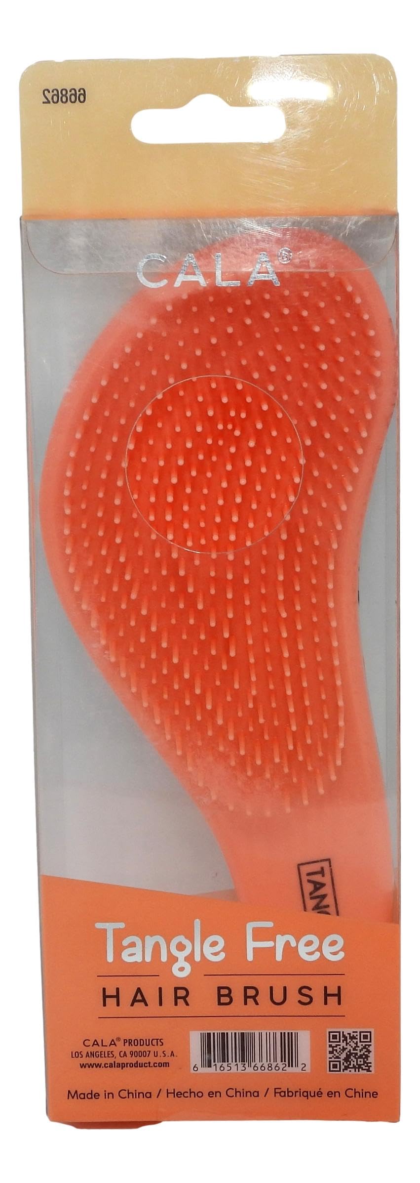 CALA Tangle-Free Hair Brush Daydream Fox, Ergonomic Palm Detangling Brush for Wet or Dry Hair, Minimizes Breakage & Cuticle Damage, Adds Shine, All