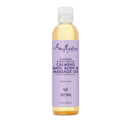 SheaMoisture Bath, Body and Massage Oil Lavender Wild Orchid Calming Moisturizer for Sensitive Skin 8 oz Beauty & Personal Care Shea Moisture