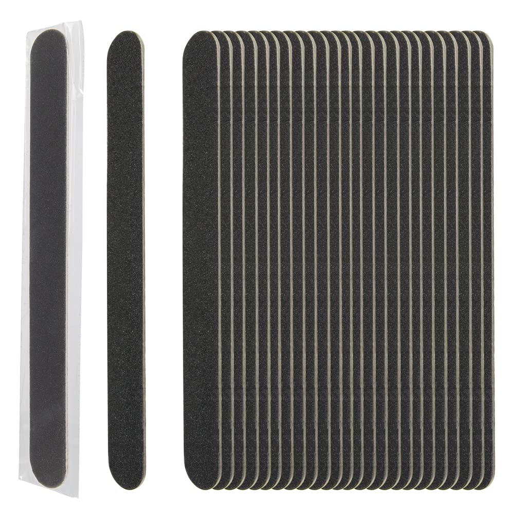 ForPro Professional Collection Wood Nail File, Black, 180/180 Grit, Double-Sided Manicure & Pedicure Nail Files, 7” L x .75“ W, Individually-Wrapped Beauty & Personal Care ForPro Professional Collection