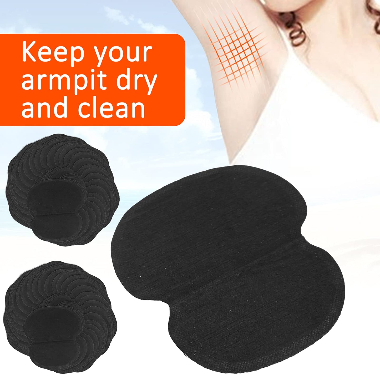 Armpit Sweat Pad,ANGGREK 60pcs Underarm Armpit Non?Woven Fabric Dress Clothing Underarm Black Beauty and Personal Care ANGGREK