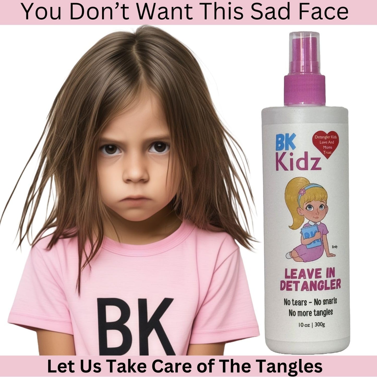 Hair Detangler Spray 10oz - Detangler Spray - No More Struggling With Tangles, White Beauty & Personal Care Bonsai Kids Hair Care