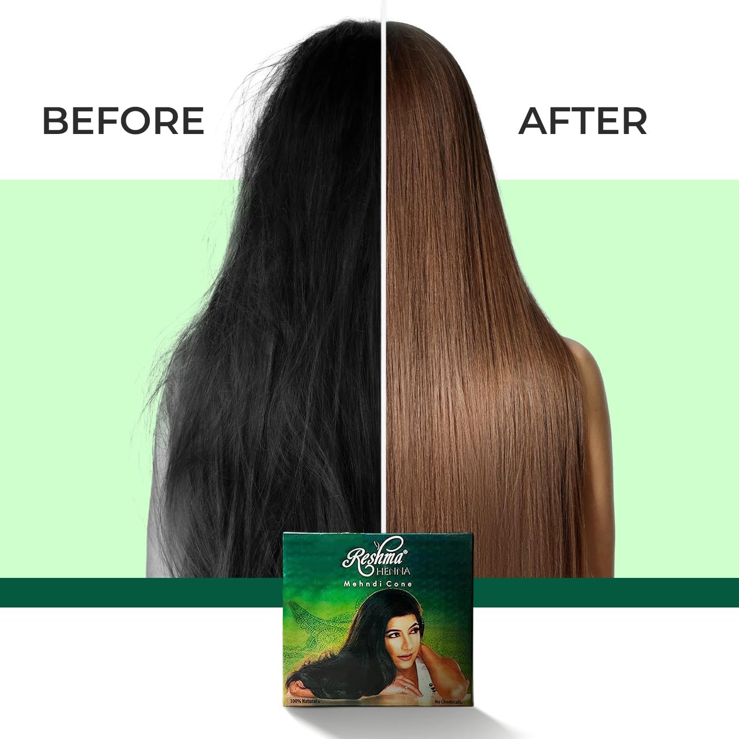 Reshma Beauty 12 Pack of Rajasthani Jumbo Henna Cones for Hair, 50g Each-Almost Double the Size of Regular Cones, 100% Natural Ready-to-Use Henna Beauty & Personal Care Reshma Beauty