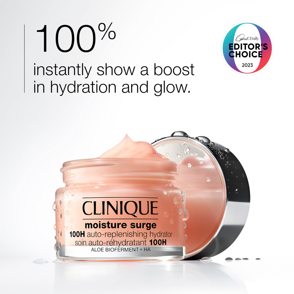 Clinique Moisture Surge 100H Auto-Replenishing Hydrator Oil Free Face Moisturizer | With Hyaluronic Acid, Aloe Bioferment and Vitamins C + E | Beauty & Personal Care Clinique