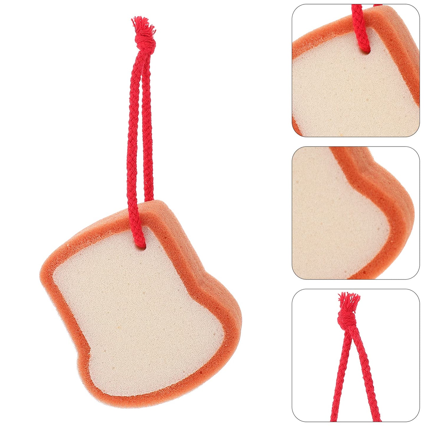 Healifty Baby Bath Brush Bread Scrub Sponge for Shower Cute Baby Bath Sponge Soft Scrubber for Daily Skin Cleaning Travel Use 4.33 X 3.74 X 1.77 in Beauty and Personal Care Healifty
