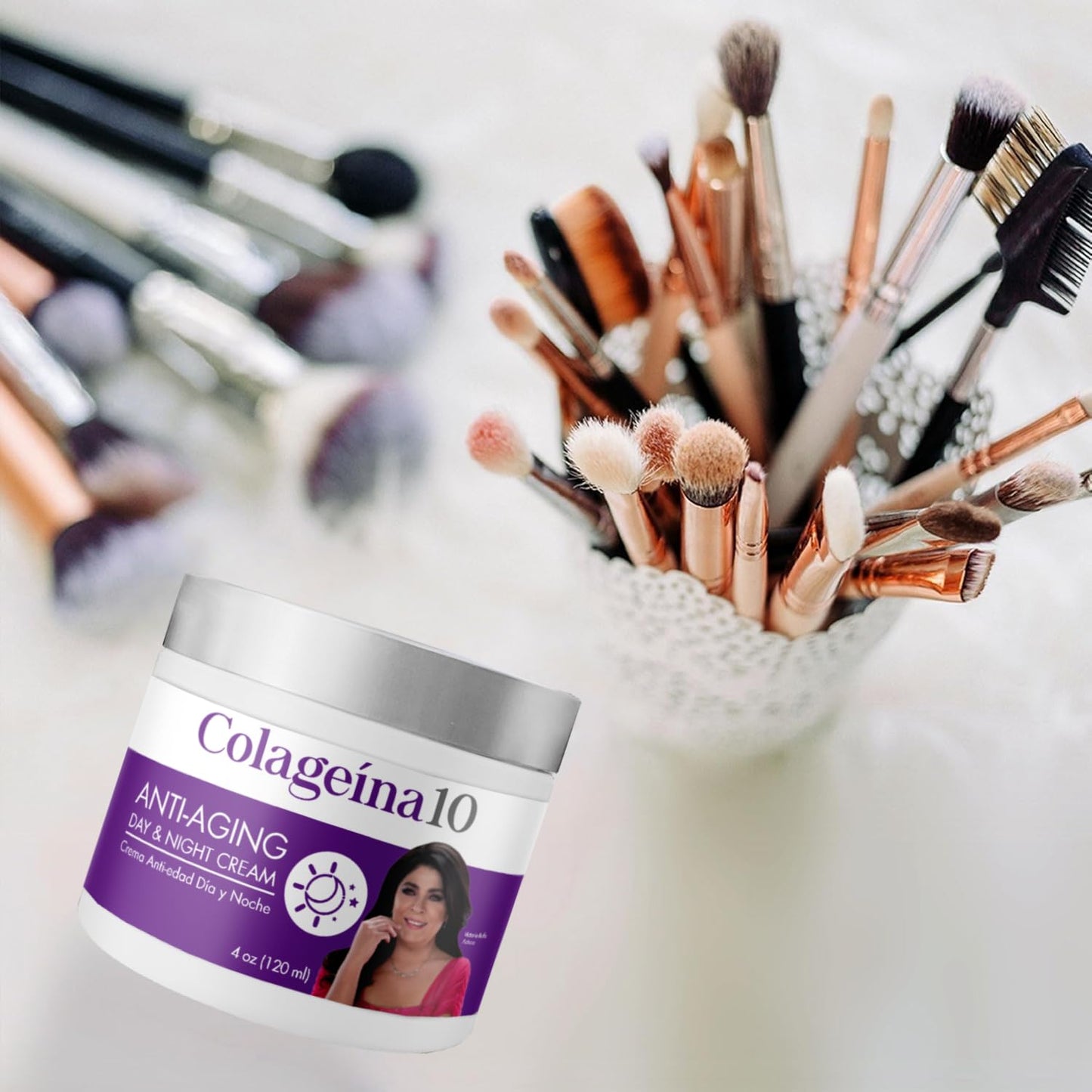 Colageina 10 Anti-Aging Day & Night Cream - Reduce the Appearance of Fine Lines & Wrinkles with Hydrolyzed Collagen and Hyaluronic Acid - 4 oz (120 Beauty & Personal Care Colageina 10