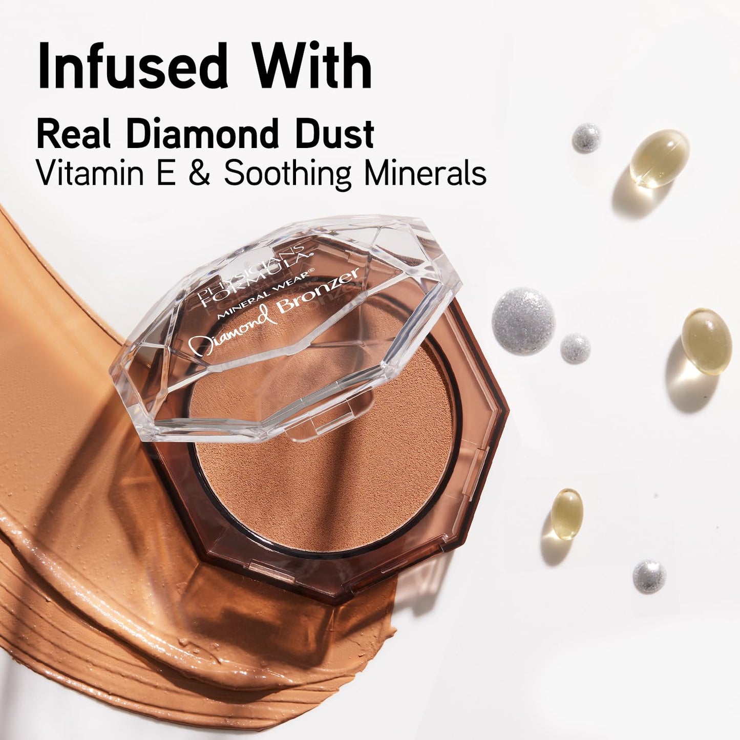 Physicians Formula Mineral Wear®Diamond Bronzer - Creamy Powder-Serum Hybrid, Weightless & Dewy Finish, Minimizes Appearance of Pores & Fine Lines Beauty & Personal Care Physicians Formula