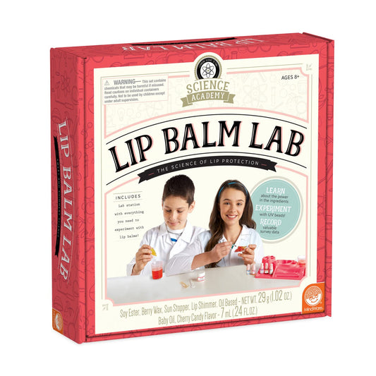 MindWare Science Academy Lip Balm Lab Kit | Includes 18pcs for DIY Lip Balms to Teach Kids & Teens Cosmetic Chemistry Beauty & Personal Care MindWare