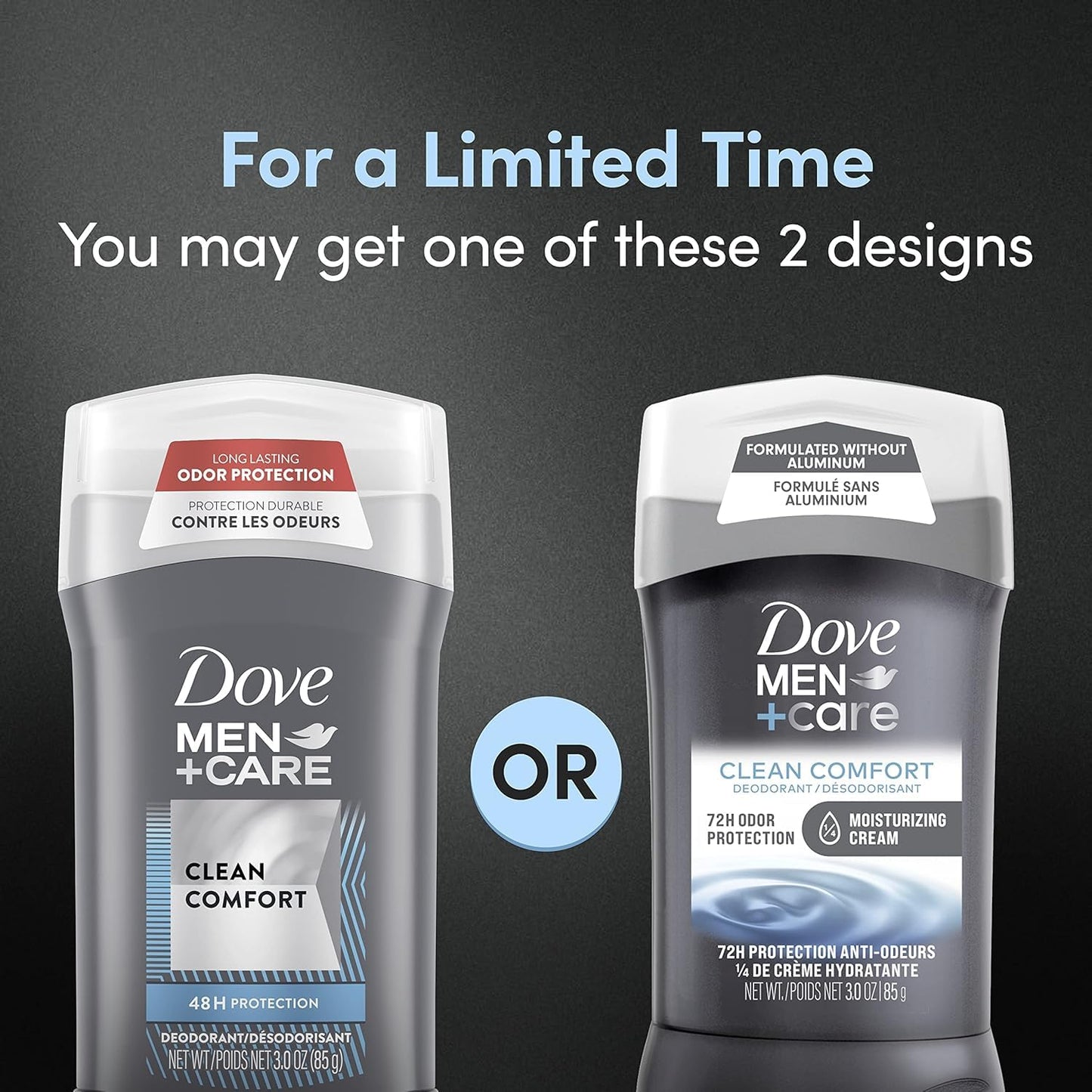Dove Men+Care Deodorant Clean Comfort - 3 oz, Pack of 2 Beauty and Personal Care Dove