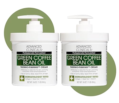 Advanced Clinicals Green Coffee Bean Thermo - Firming Body Lotion | Caffeine Infused Collagen Cream Moisturizer & Body Cream For Women, Stomach, Legs Beauty & Personal Care Advanced Clinicals