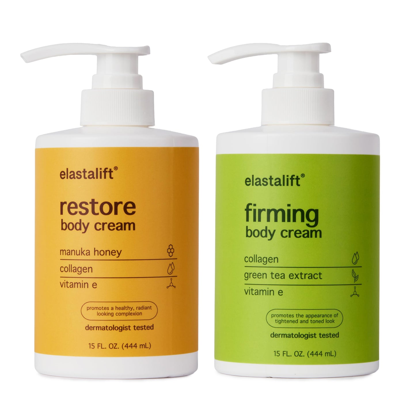 Elastalift Collagen Cream + Manuka Honey Cream Body Lotion & Face Moisturizer Skin Care Bundle For Women & Men | Skin Tightening Collagen Firming Beauty & Personal Care Elastalift