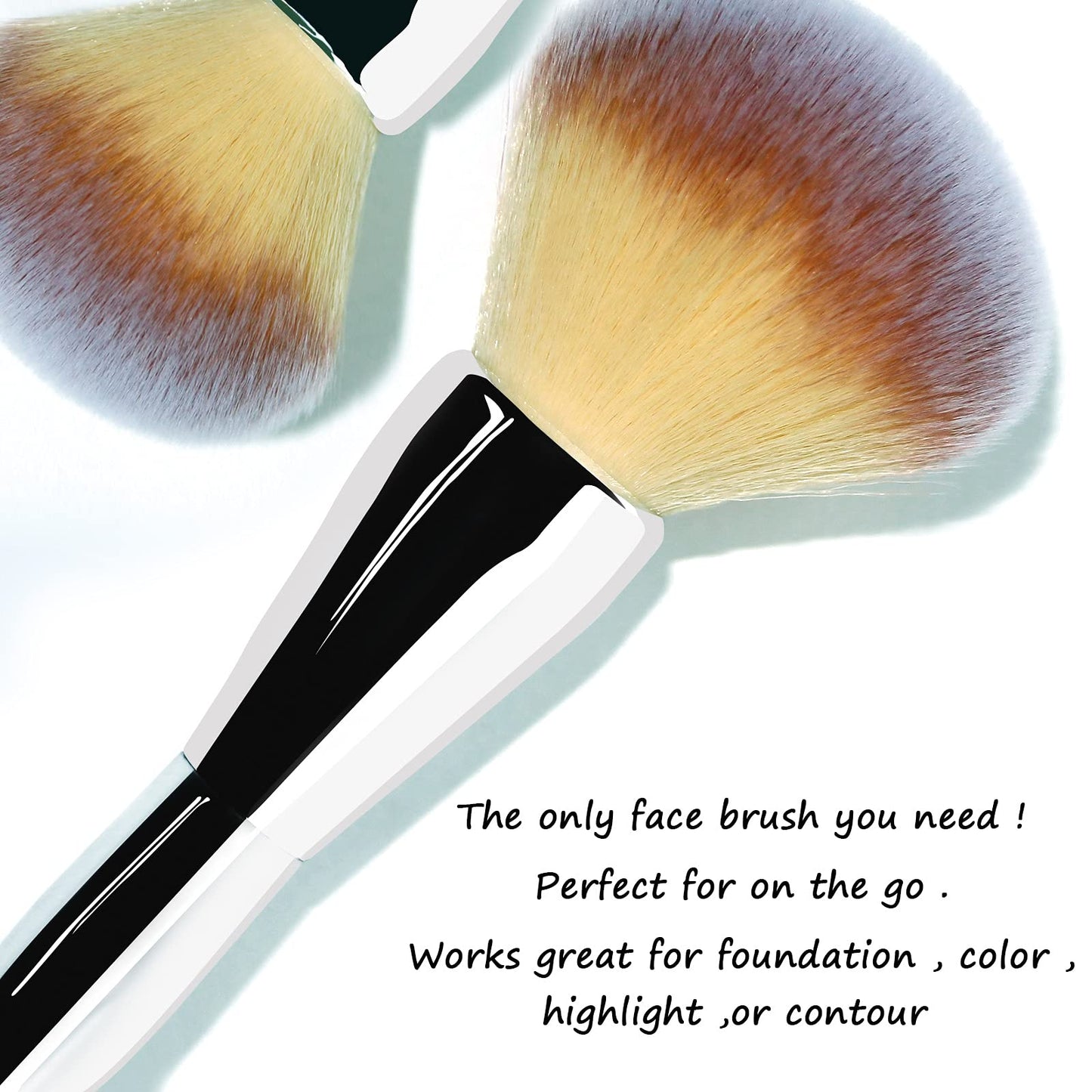 Foundation Brush,Daubigny Large Powder Brush Flat Arched Premium Durable Kabuki Makeup Brush Perfect For Blending Liquid,Cream and Flawless Beauty & Personal Care Daubigny
