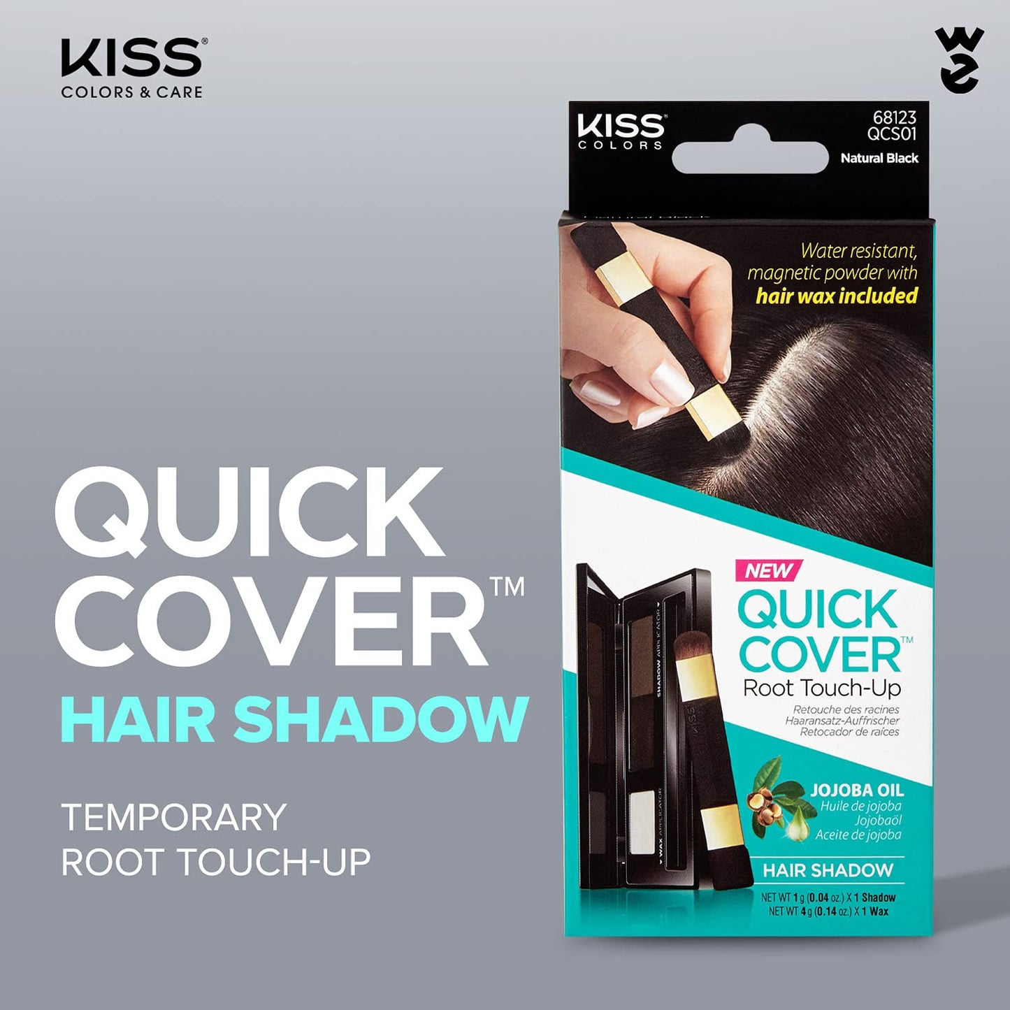 Kiss Quick Cover Root Touch Up Hair Shadow (Natural Black) Beauty & Personal Care KISS
