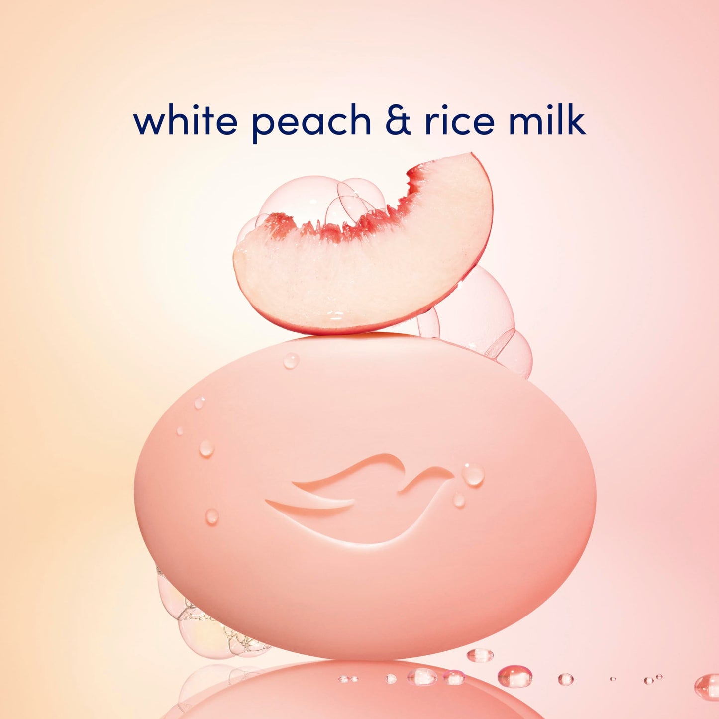 Dove Beauty Bar Soap Rebalancing White Peach & Rice Milk, 14 Count for a Nourished and Moisturized Skin, with ¼ Moisturizing Cream Plant-Based Beauty & Personal Care Dove