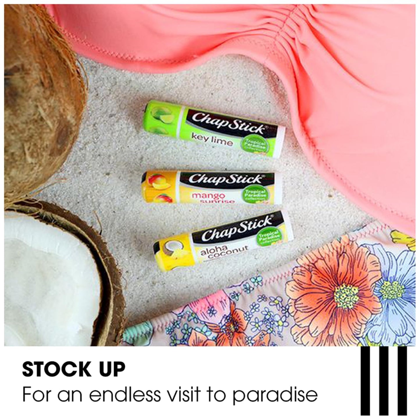 Chapstick Lip Balm, Mango Sunrise, 6-Pack - Sweet, Fruity & Tropical Moisturizer for Dry Lips, 0.15 Oz Beauty and Personal Care ChapStick