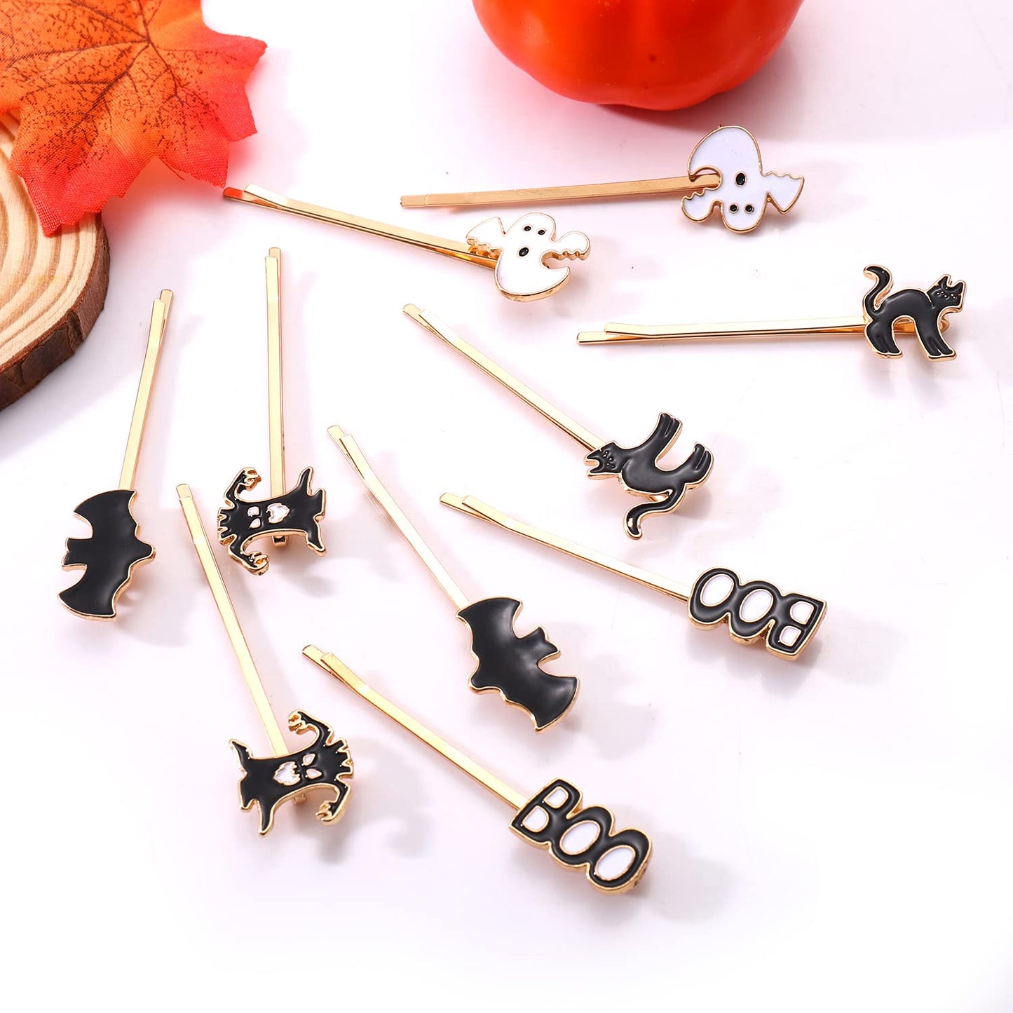 HZEYN 12 Pack Hallowen Hair Clips Spooky Ghost Spider Bat Devil Tree Bobby Pins Hair Accessories Costume Jewelry for Women Halloween Party Supplies Beauty & Personal Care HZEYN