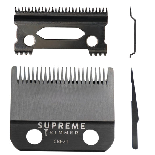 Supreme Trimmer DLC Coated Steel Replacement Blade CBF21 - Fade Blade for Darkstar72 & Most Hair Clippers - Black Beauty and Personal Care Supreme Trimmer