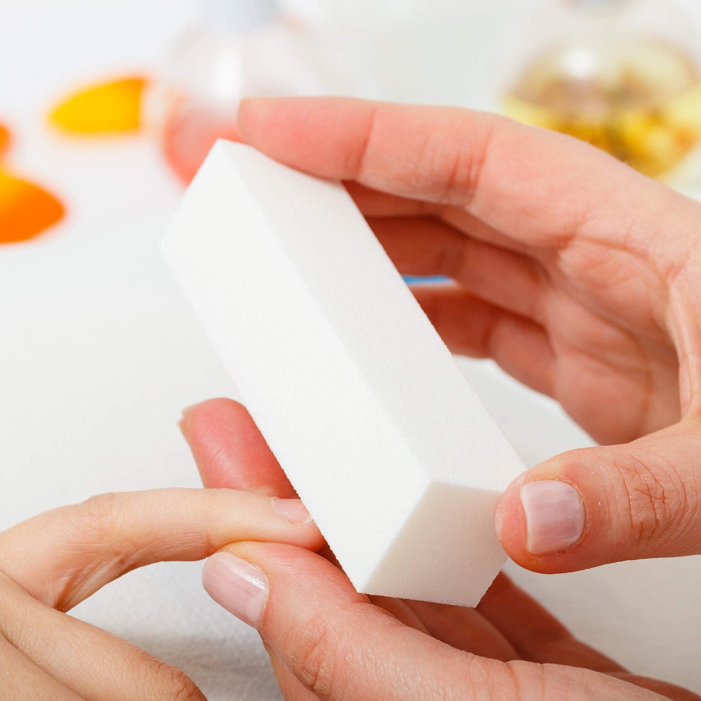 Morary 12-Pack, Nail Buffer Blocks for Natural and Acrylic Nails, 4 Sided, Medium Grit (White) Beauty & Personal Care Morary