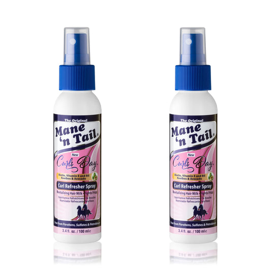 Mane 'n Tail Curls Day Curl Refresher Spray (2 Pack) - 3.4 Oz Each, Lightweight Mist to Revitalize, Detangle & Reactivate Curls, Coils, & Waves Beauty & Personal Care Mane 'n Tail