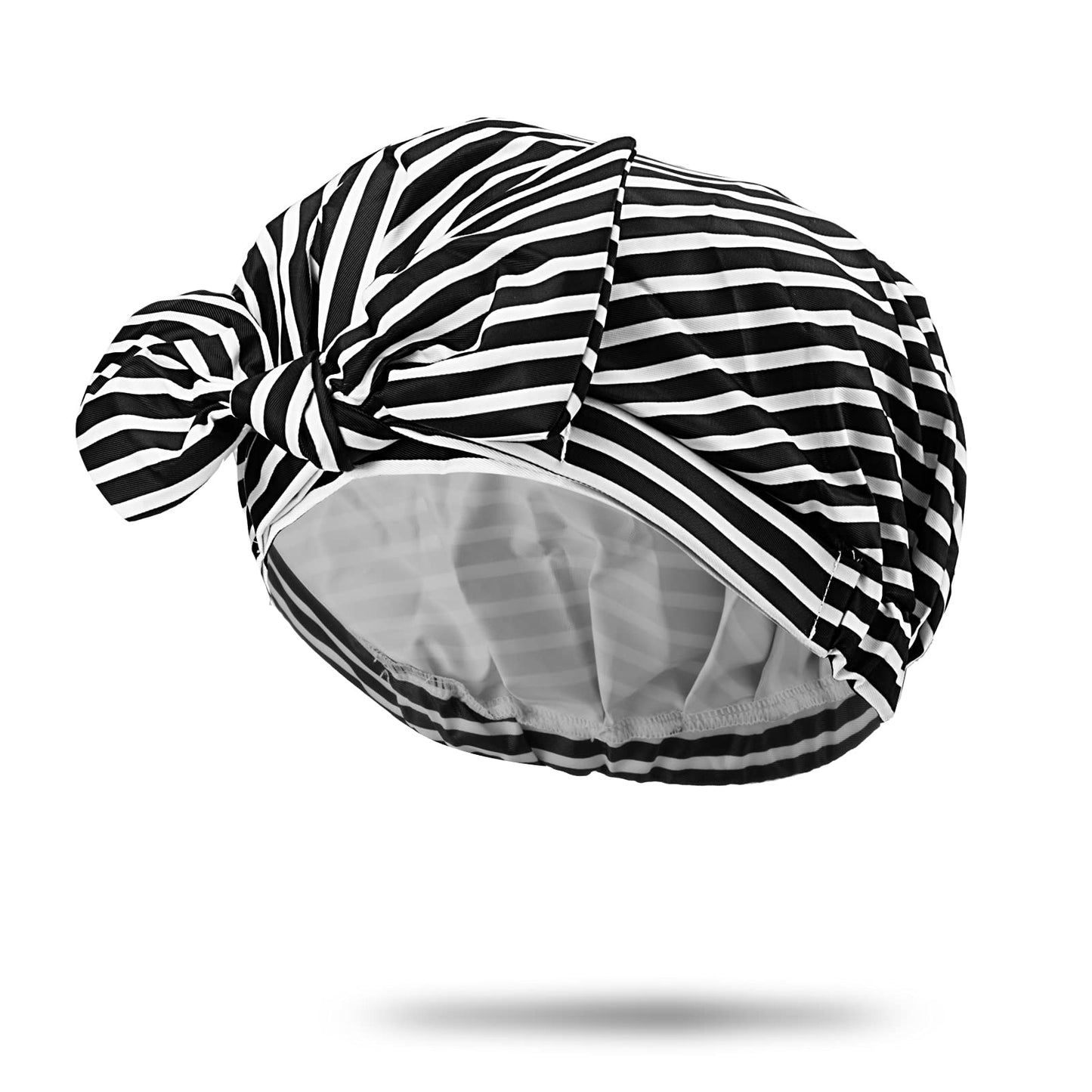 PRETFEORY Shower cap, Waterproof Reusable bonnet for Women take Shower Bathing SPA Make up Washing face (Stripe) Beauty and Personal Care PRETFEORY