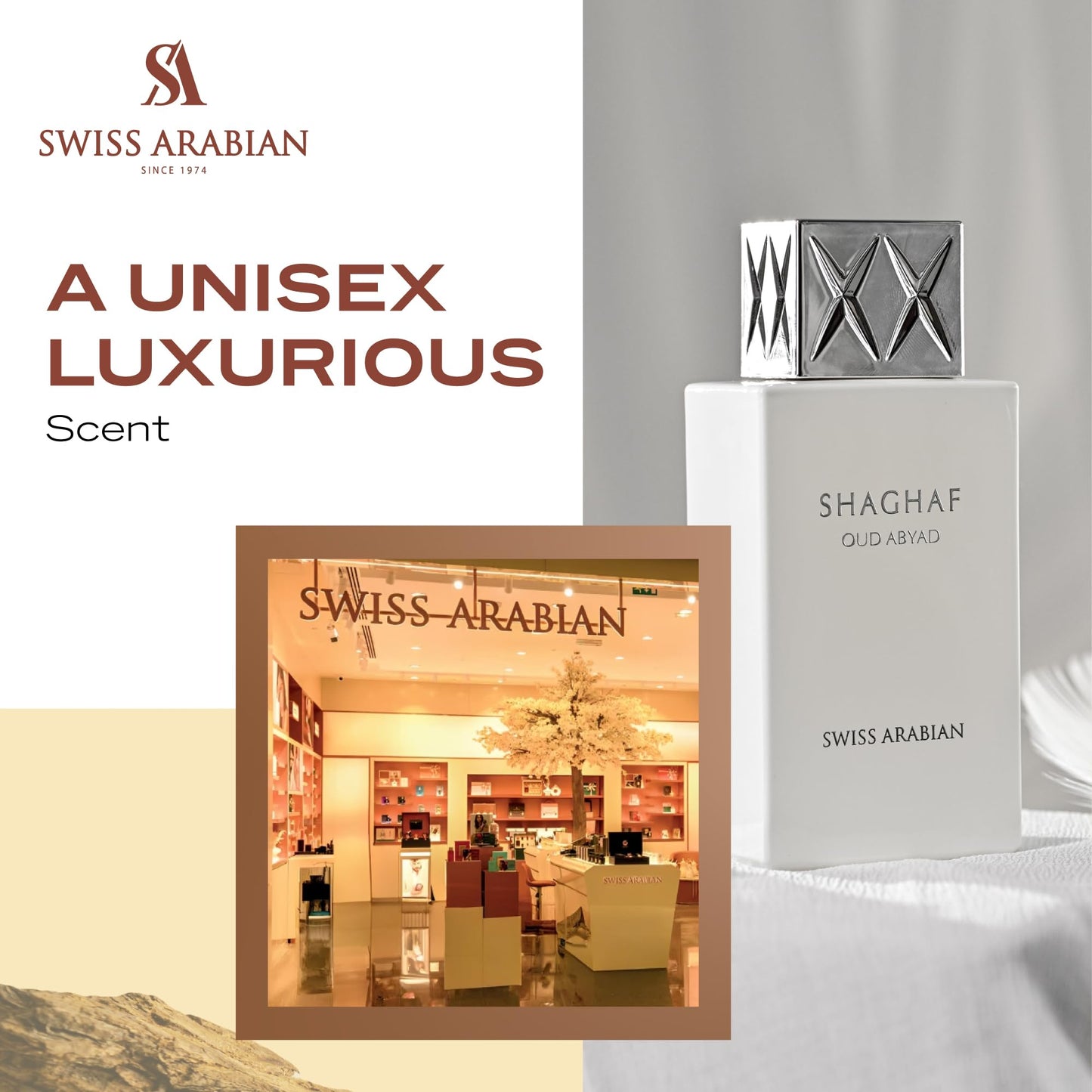 Swiss Arabian Shaghaf Oud Abyad for Unisex - 2.5 oz EDP Spray Beauty & Personal Care Swiss Arabian