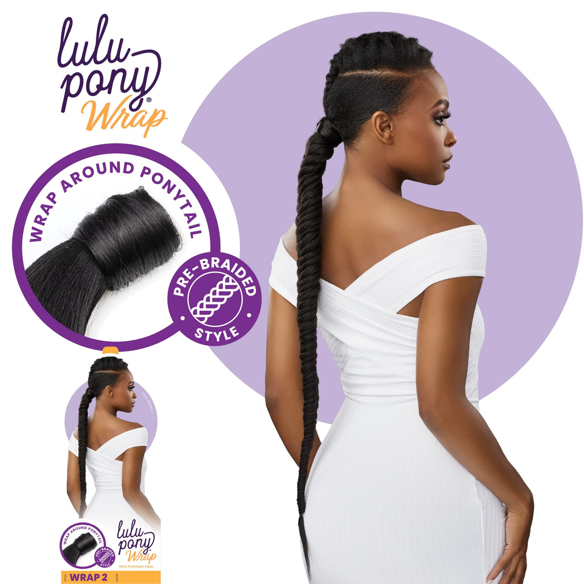 Sensationnel Lulu Pony Wrap Hairextensions-2,1B OFFBLACK