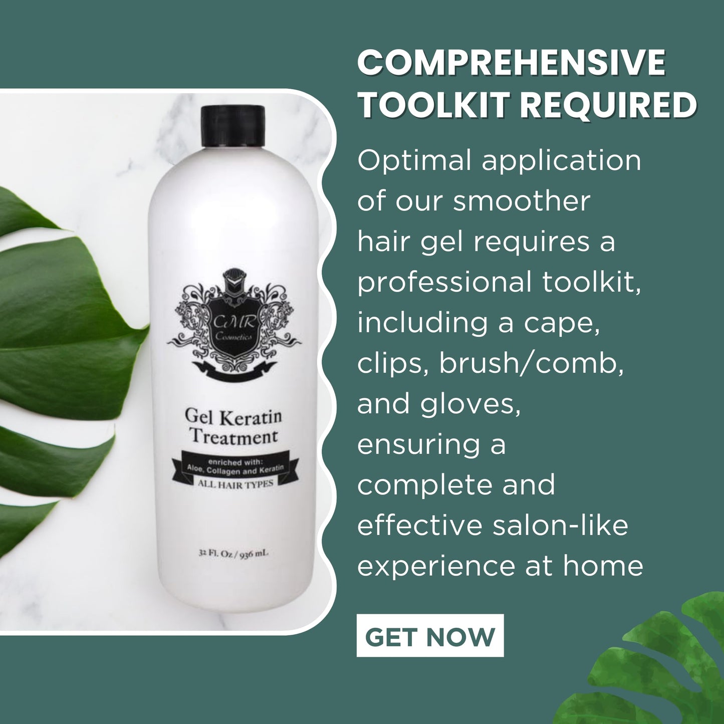 CMR Cosmetics Brazilian Keratin Hair Treatment Gel - Straightening, Smoothing & Repairing Formula, Adds Volume & Gloss, Reduces Frizz, Preserves Beauty & Personal Care CMR Cosmetics