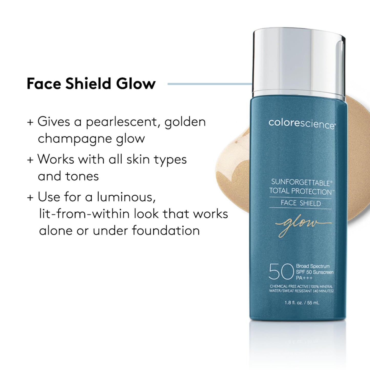 Colorescience Sunforgettable Total Protection Face Shield Glow SPF 50, Glow, 1.8 Fl Oz Beauty and Personal Care Colorescience