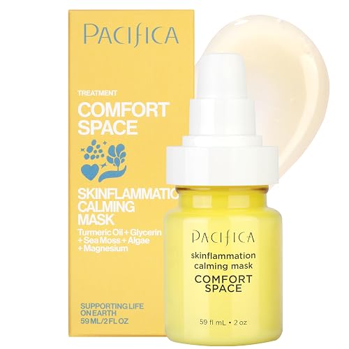 Pacifica Comfort Space Calming Face Mask for Sensitive Skin, Redness Relief Hydrating Facial Mask with Azelaic Acid & Turmeric, Soothes Irritation Beauty & Personal Care Pacifica