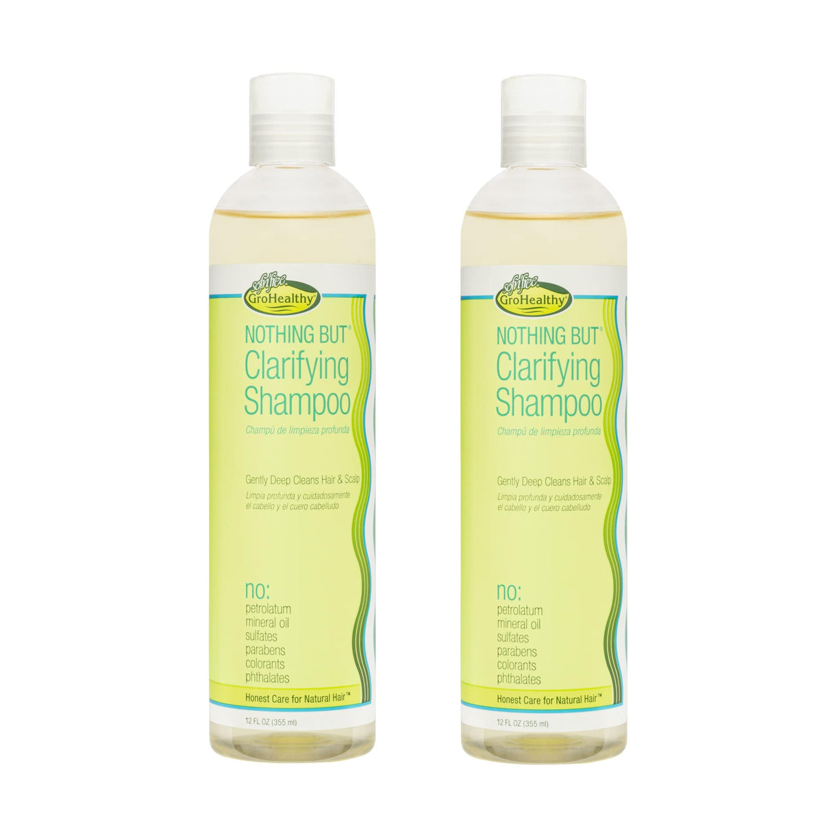 NOTHING BUT Clarifying Shampoo Sulfate-Free Detox for Natural Hair - Hair Shampoo - Removes Buildup - 12oz - Pack of 2 Beauty & Personal Care NOTHING BUT