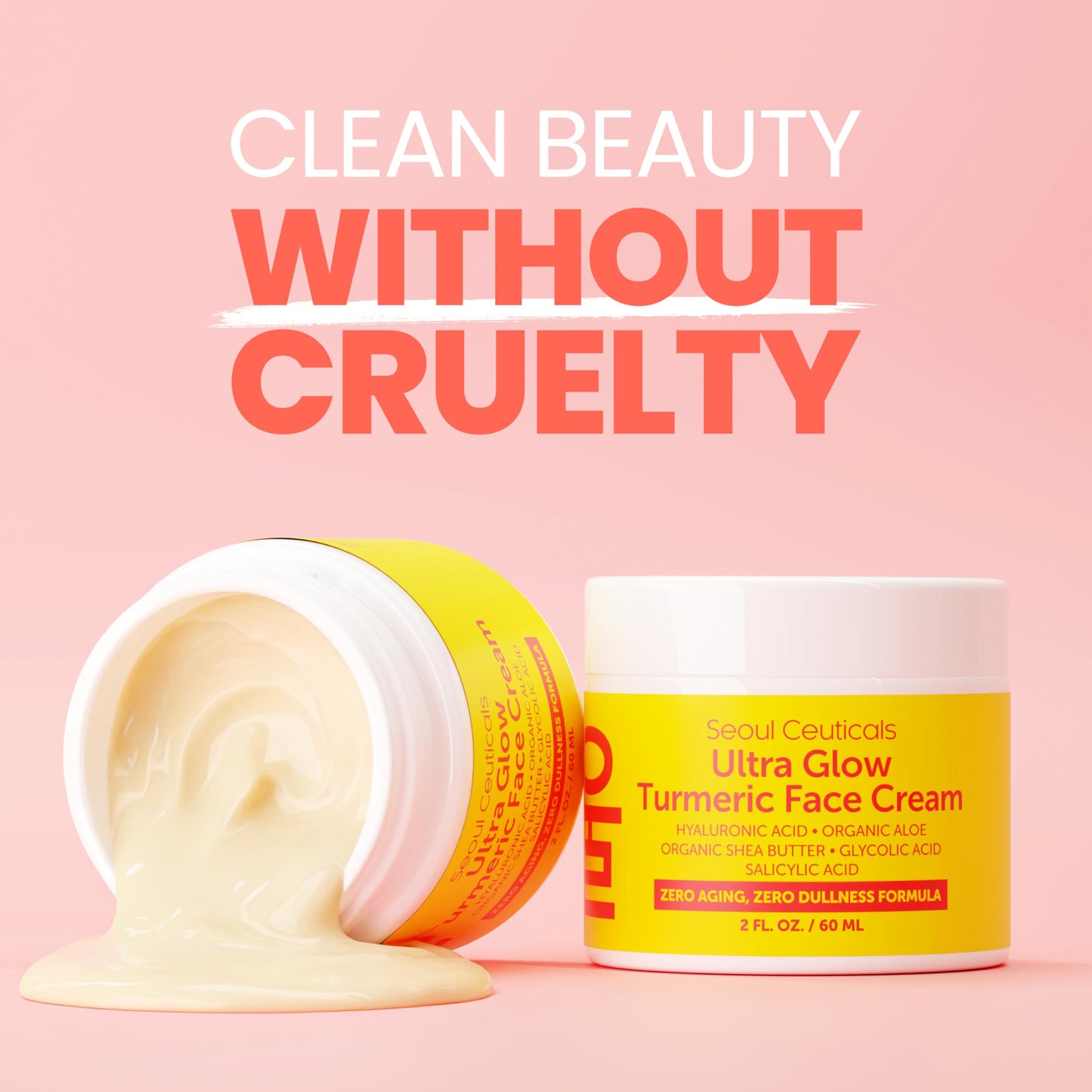 SeoulCeuticals Korean Skin Care Turmeric Cream - Face Moisturizer for Dull Dry Skin - Korean Skincare K Beauty for Glass Skin 2oz Beauty & Personal Care SeoulCeuticals