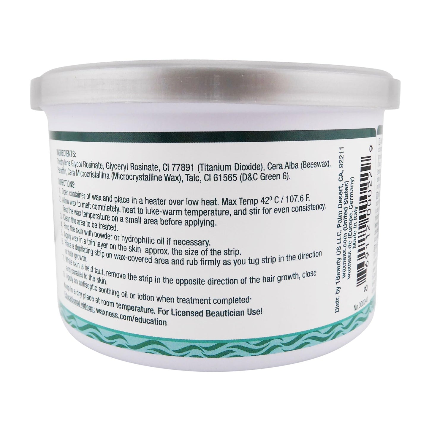 Waxness Soft Wax Tin Marine Blue 14 oz (400 g) - Professional Strip Wax with Polymer Formula for Face & Body - Made in Italy Beauty and Personal Care Waxness