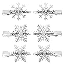 NVENF 6PCS Christmas Hair Clips for Women Holiday Rhinestone Snowflake Hair Clip Christmas Hair Accessories Festive Party Gifts (6PCS Snowflake A) Beauty & Personal Care NVENF