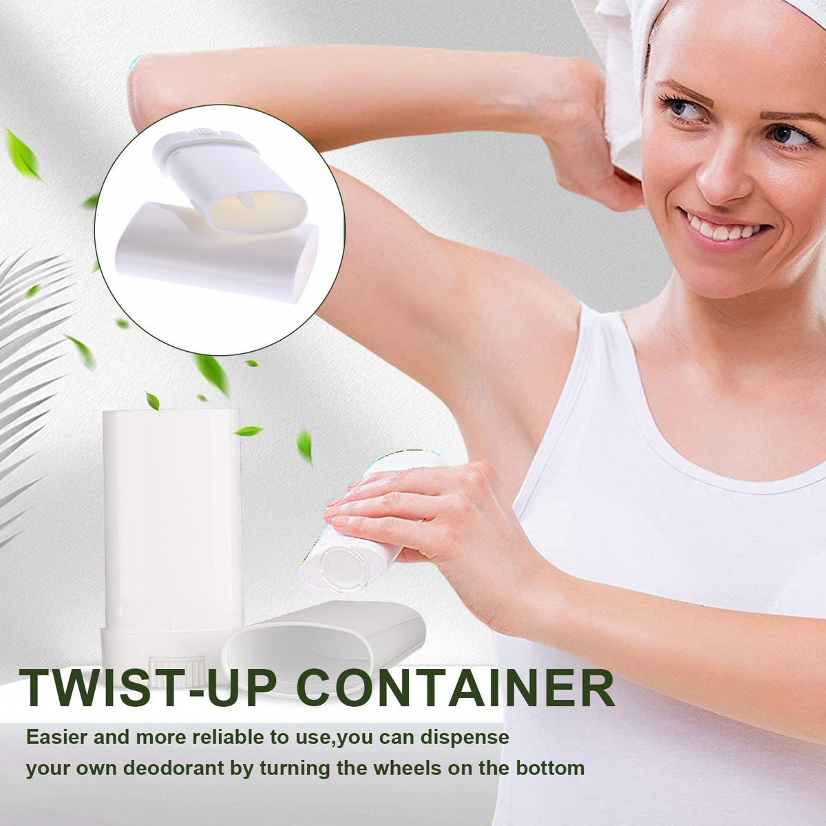 10 Pack 15ml Empty Plastic Tubes Oval Twist-Up Deodorant & Lip Balm ContainersWhite DIY Tubes for Homemade, Crayon Holder (0.5 Oz) Beauty & Personal Care UPSTORE