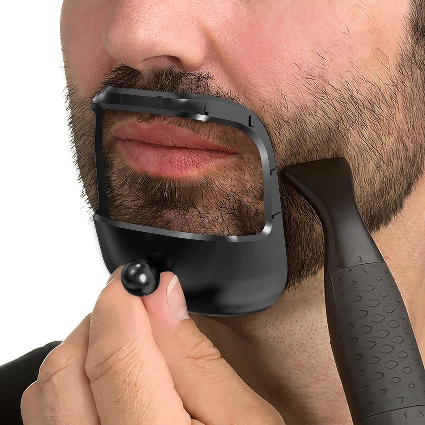 5pcs/Set Black & White Beard Shaping Tool - Styling Template & Guide For Goatee & Full Beard Grooming(White) Beauty and Personal Care UNSFZLUZI