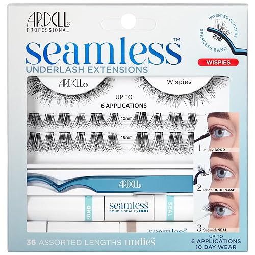 Ardell Seamless Eyelash Extension Kit, Wispies - Customizable DIY Lash Clusters, Includes Bond & Seal and Applicator for Long-Lasting Natural Lashes Beauty & Personal Care Ardell
