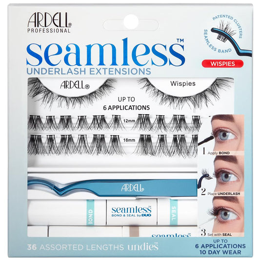 Ardell Seamless Eyelash Extension Kit, Wispies - Customizable DIY Lash Clusters, Includes Bond & Seal and Applicator for Long-Lasting Natural Lashes Beauty & Personal Care Ardell