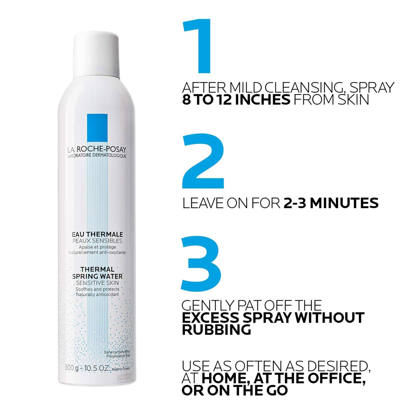 La Roche-Posay Thermal Spring Water, Face Mist Hydrating Spray with Antioxidants to Hydrate and Soothe Skin, Facial Spray, 10.1 Ounce Beauty and Personal Care La Roche-Posay