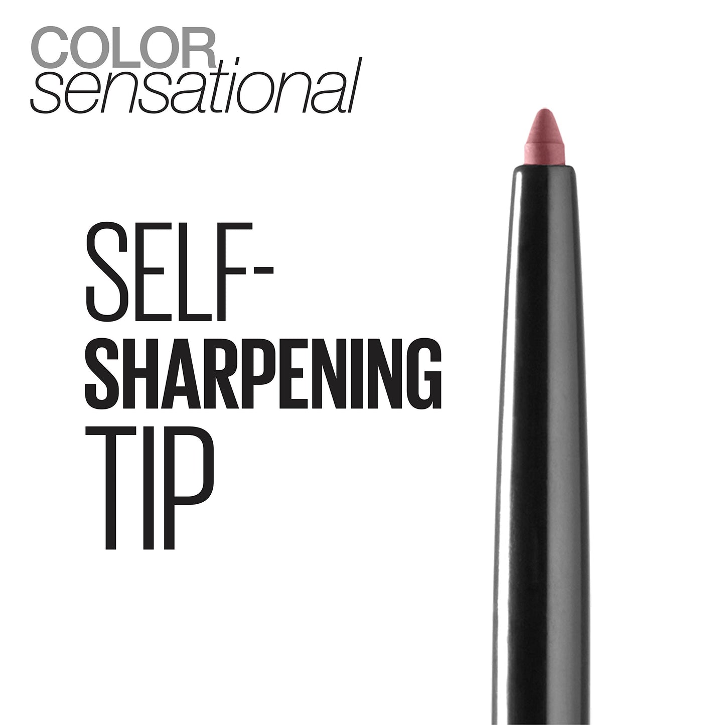 Maybelline Color Sensational Shaping Lip Liner with Self-Sharpening Tip, Almond Rose, Nude Pink, 1 Count Beauty & Personal Care MAYBELLINE