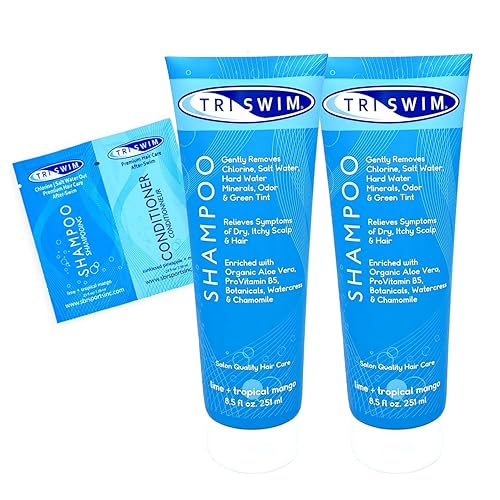 TRISWIM Chlorine Removal Shampoo 8.5 Fl Oz | Gently Removes Chlorine, Salt Water, and Hard Water Buildup | Relieves Dry and Itchy Scalp | Enriched Beauty & Personal Care TRISWIM