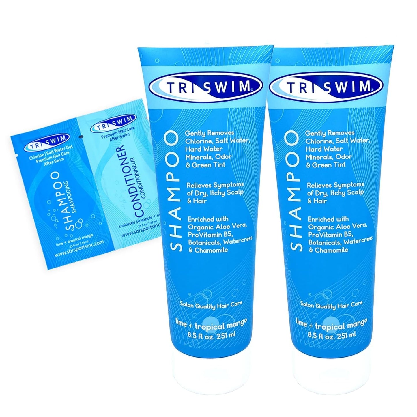 TRISWIM Chlorine Removal Shampoo 8.5 Fl Oz | Gently Removes Chlorine, Salt Water, and Hard Water Buildup | Relieves Dry and Itchy Scalp | Enriched Beauty & Personal Care TRISWIM