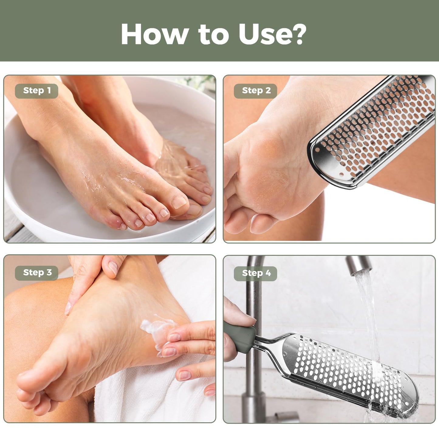 Foot File Foot Scrubber Pedicure - Callus Remover for Feet Easkep Professional Grater Rasp Foot Scraper Corns Callous Removers Cracked Dead Skin Beauty & Personal Care Easkep