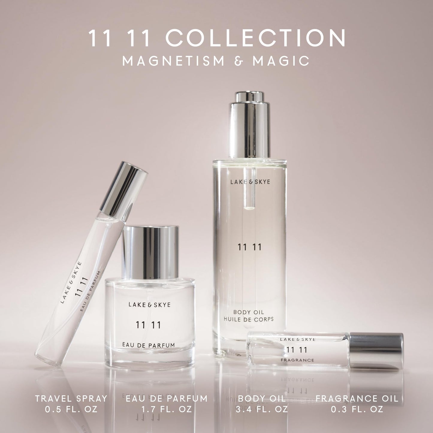 Lake & Skye 11 11 Body Oil - Hydrating Body Oil with Vitamin E & Almond Oil - Clean Skin Musk, Sheer & Uplifting Scent - 3.4 fl oz (100 ml) Beauty & Personal Care Lake & Skye