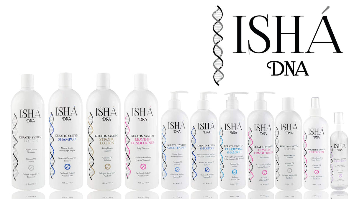 ISHA DNA Keratin Treatment System Conditioner - Sulfate and Parabens Free - Perfect for Keratin Treated Hair - Infused with Coconut Oil - For All Hair Beauty & Personal Care ISHA DNA
