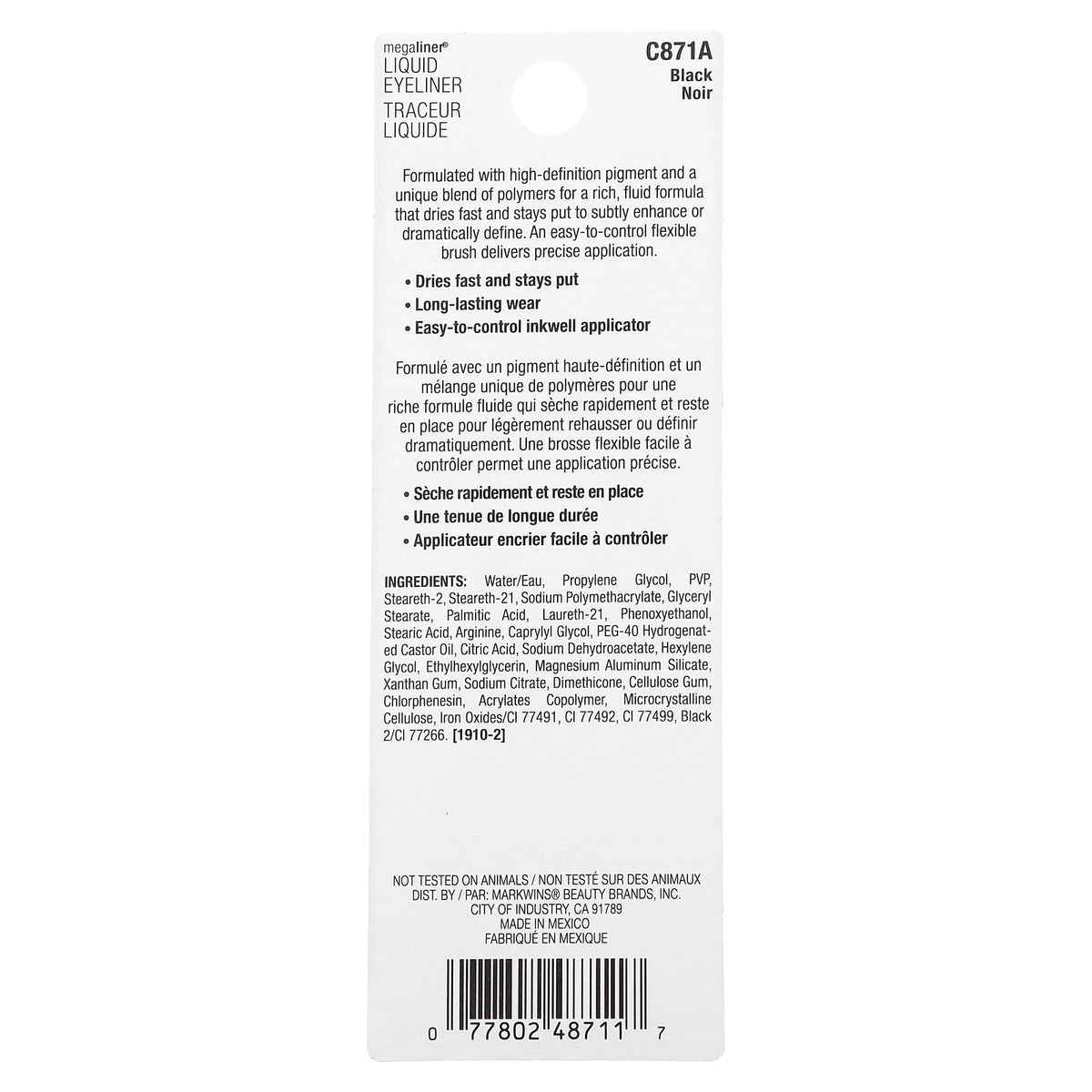 wet n wild MegaLiner Liquid Eyeliner - Black (packaging) Beauty & Personal Care wet n wild
