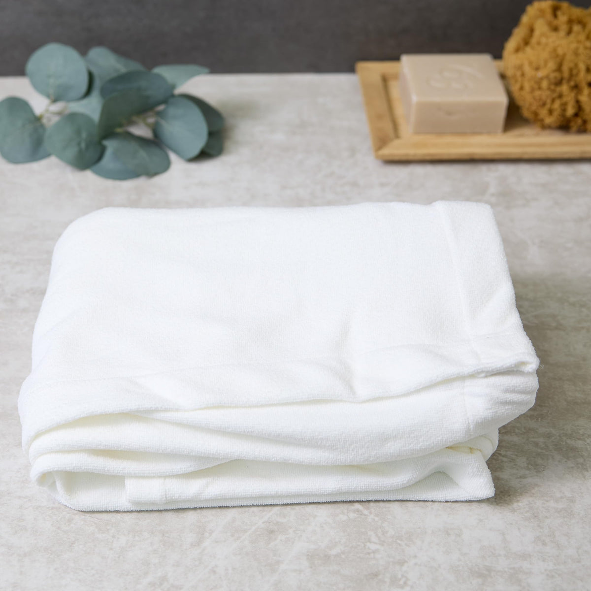 Urbana Spa Prive Bath & Shower Wrap Soft, Absorbent Quick-Dry Microfiber, Secure Closure, White Beauty and Personal Care Urbana