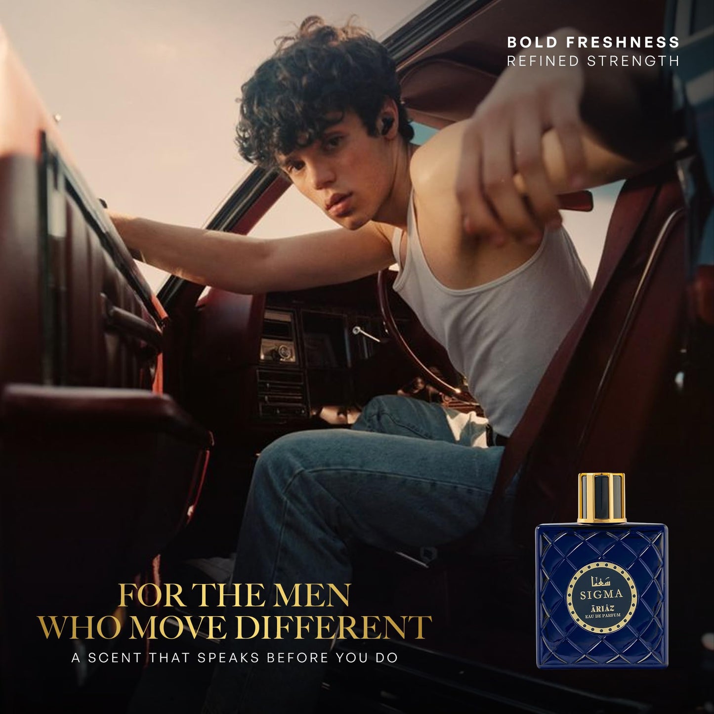 ARIAZ Sigma Men's Eau De Parfum - Clear Aquatic Energy Blended with Fresh Citrus Zest of Grapefruit, Mint, Ginger, Marine Notes & Ambergris - Long Beauty & Personal Care ARIAZ