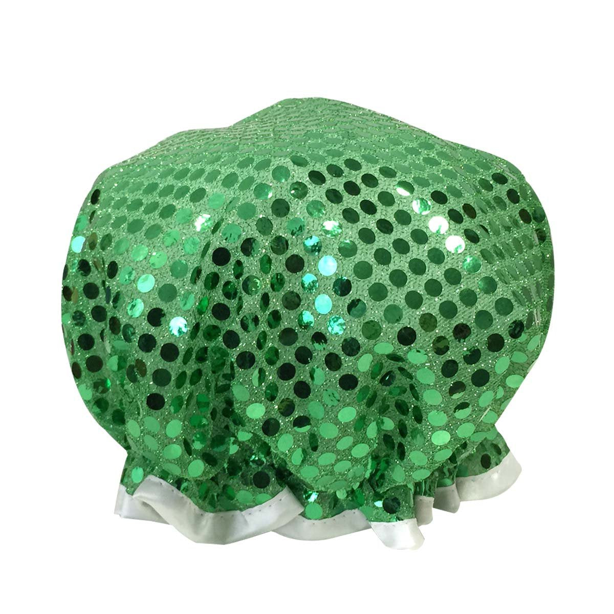 Wrapables Trendy Satin Shower Cap, Green Glitter Beauty & Personal Care Wrapables